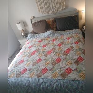Twin size comforter quilt, Vintage Granny Squares